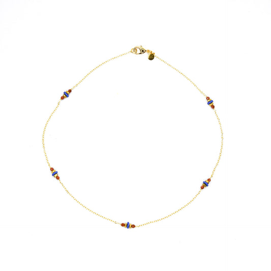 DOUSLINE_HEMATITE_GOLDSTONE_METALNECKLACEBYAYITICHERIE