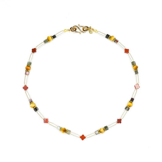 FLEURISE-PEARL_REDJASPER_TIGERSEYE_LABRADORITENECKLACE by Ayiti Cherie-2