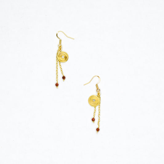 GAELLEGOLDANDGOLDSTONEEARRINGSBYAYITICHERIE