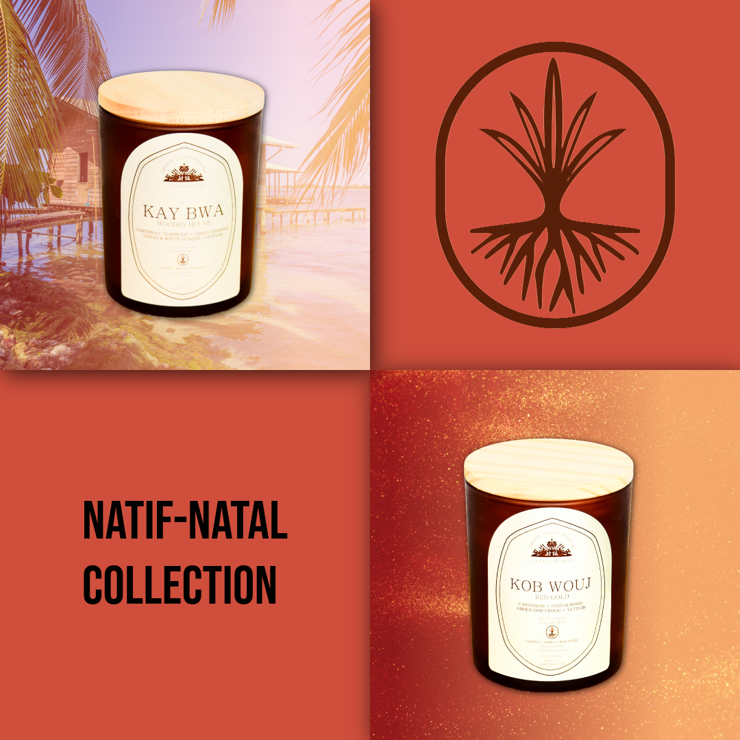 Natif Natal Collection by Ayiti Cherie GROUNDED IN WARMTH AND TRADITION, THIS COLLECTION&nbsp;CAPTURES THE ESSENCE OF EARTH, SPICE, AND ROOTS. RICH WOODS,&nbsp;DEEP RESINS, AND COMFORTING NOTES EVOKE THE STRENGTH&nbsp;AND SOUL OF THE LAND.