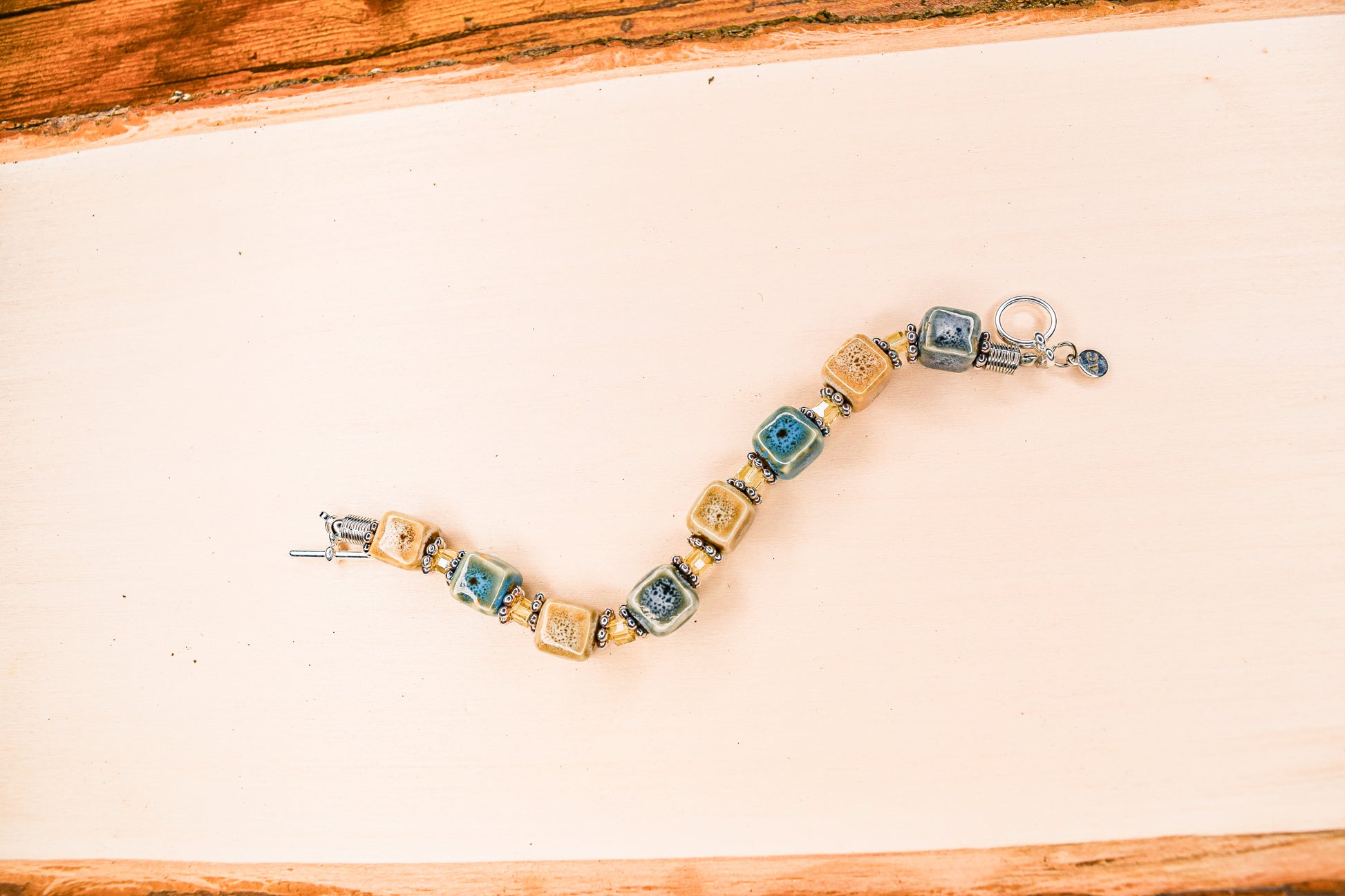 Handcrafted with ceramic & glass beads for elegant, refined style by Ayiti Chérie. Haitian-inspired, lifestyle brand