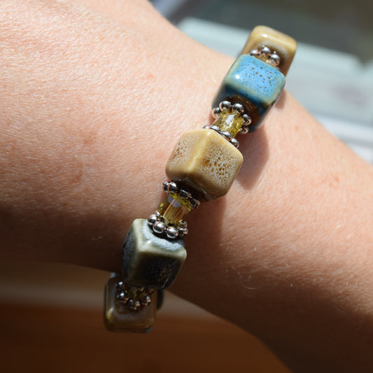 Handcrafted with ceramic & glass beads for elegant, refined style by Ayiti Chérie. Haitian-inspired, lifestyle brand