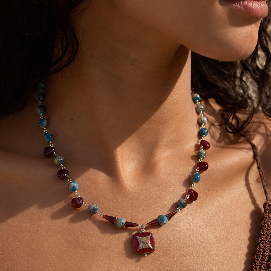 BLEUETTE_K12_GARNET NECKLACE BY AYITICHERIE-2