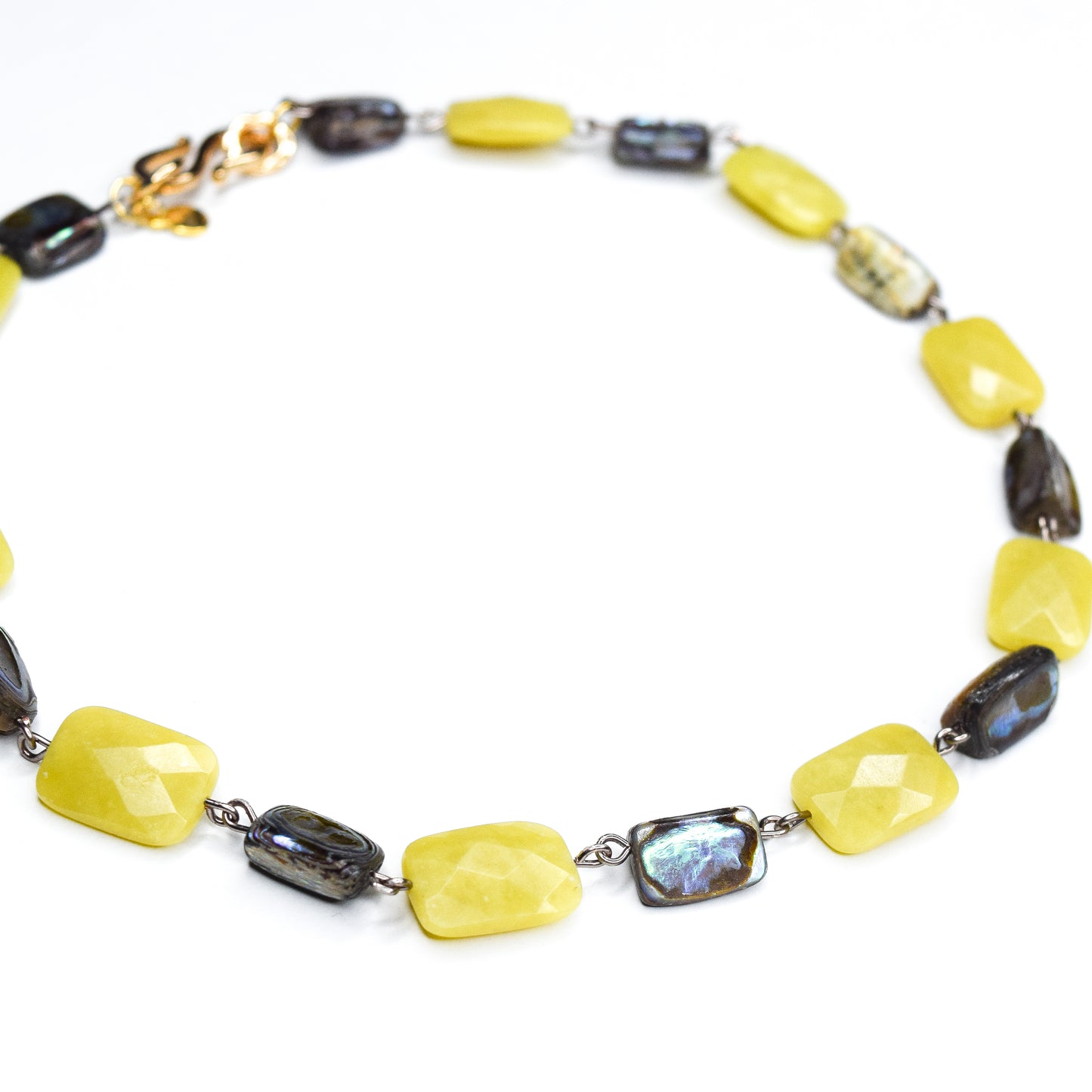 CILIENNE_YELLOWAGATE_ABALONENECKLACE by Ayiti Cherie