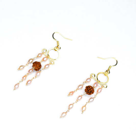 CLAIREROSE_RUDRAKSHA_PEARLEARRINGS by Ayiti Cherie