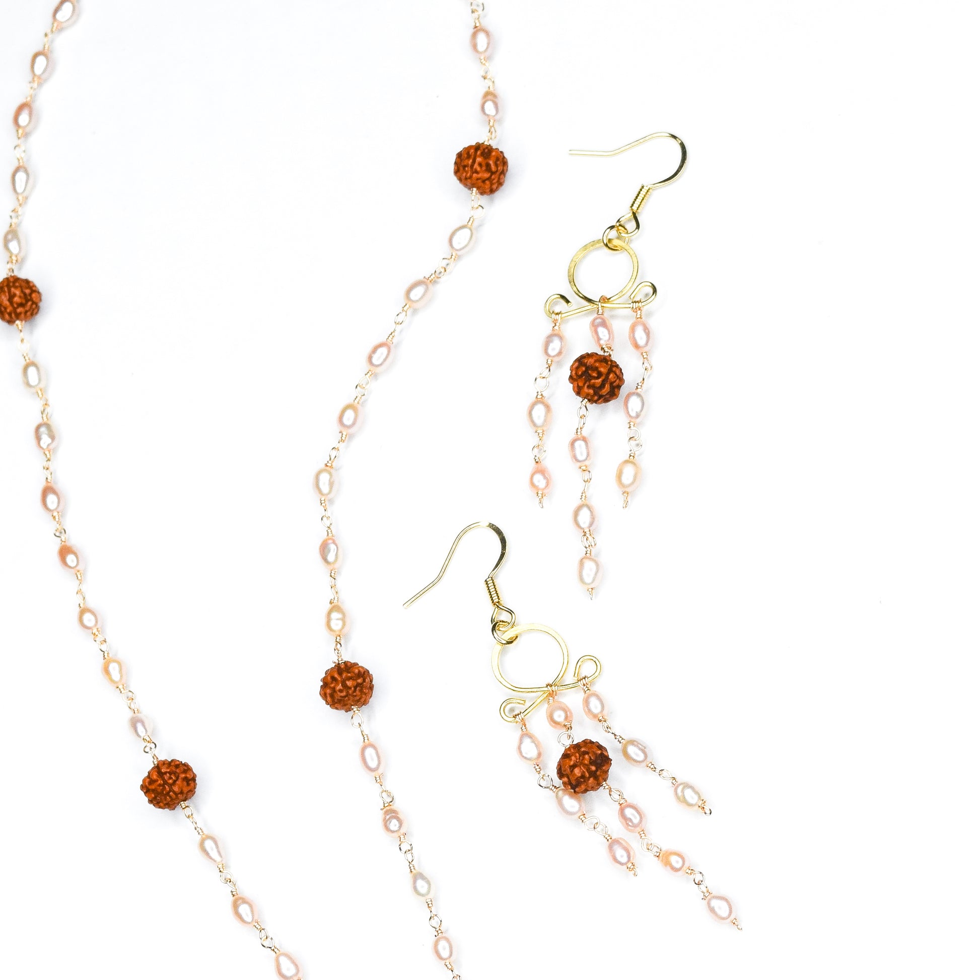 CLAIREROSE_RUDRAKSHA_PEARLEARRINGS by Ayiti Cherie