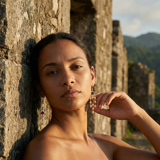 CLAIREROSE_RUDRAKSHA_PEARLEARRINGS by Ayiti Cherie