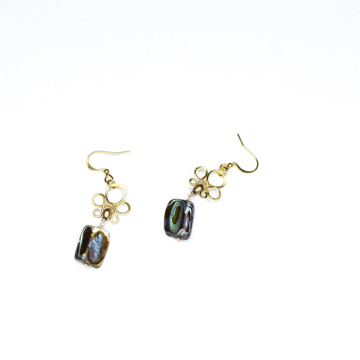 CLAUMENE_ABALONEEARRINGS by Ayiti Cherie