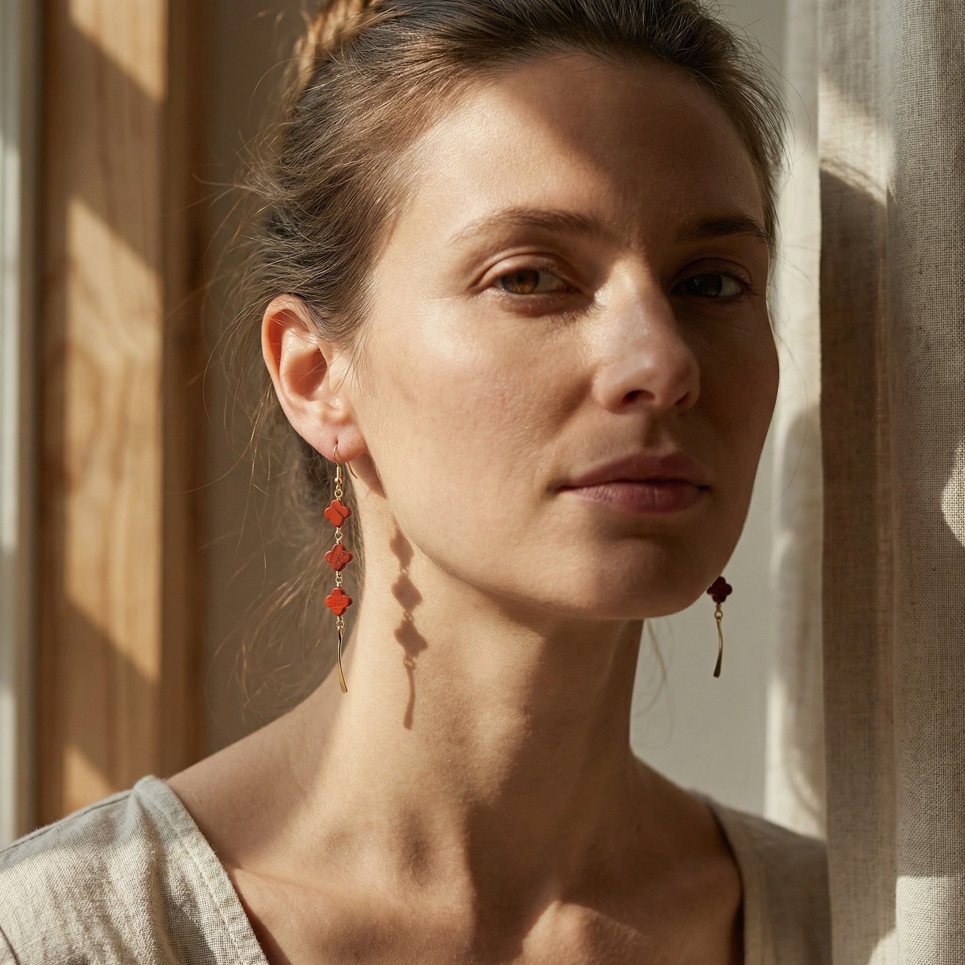 DIEUNITAREDJASPEREARRINGS by Ayiti Cherie