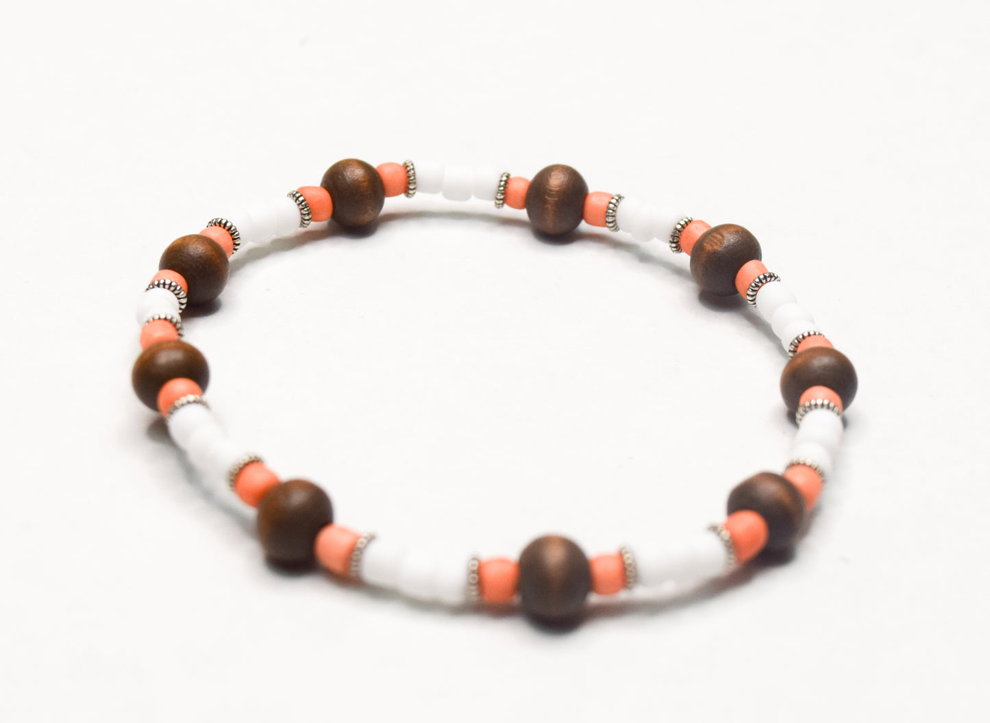 Accented Dark Wood w/Sorbet Bracelet