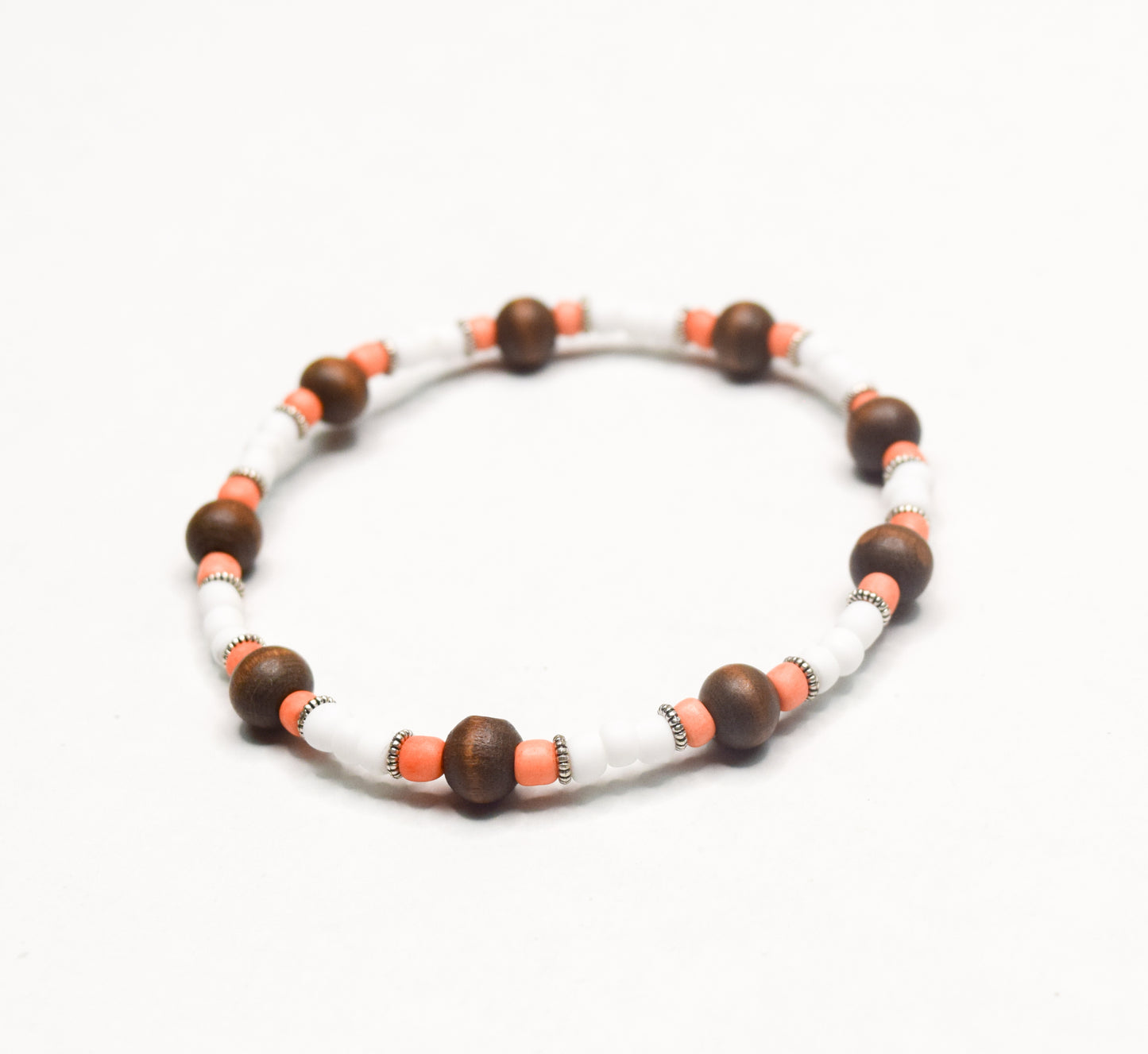 Accented Dark Wood w/Sorbet Bracelet