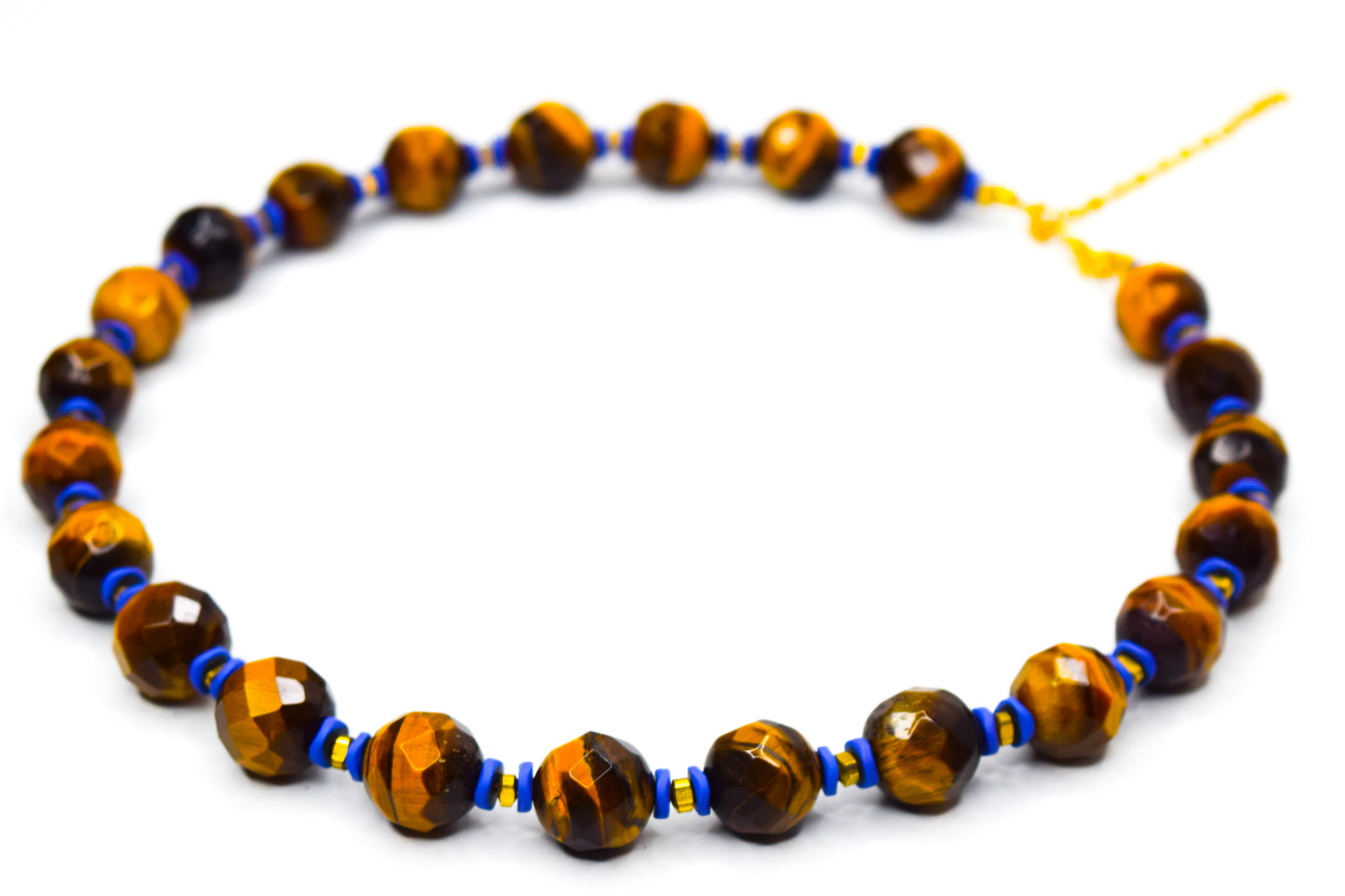 ELES TIGERS EYE_HEMATITE_METAL NECKLACE BY AYITI CHERIE
