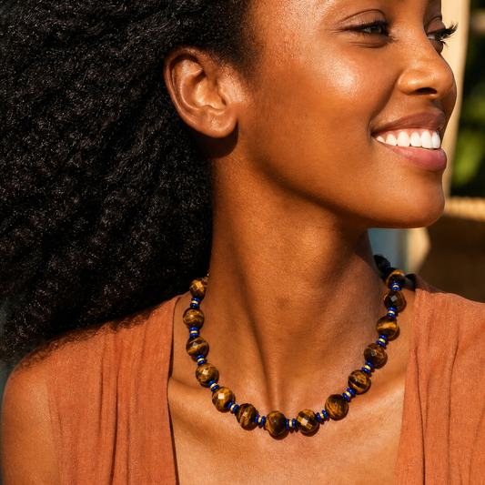ELES_TIGERS_EYE_HEMATITE_METAL_NECKLACE_BY_AYITI_CHERIE