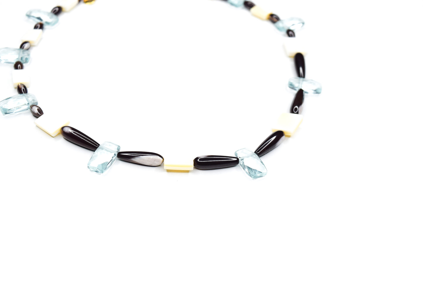 EXANTUS_ICYBLUEGLASS_AGATE_MOTHER-OF-PEARLNECKLACE- by Ayiti Cherie