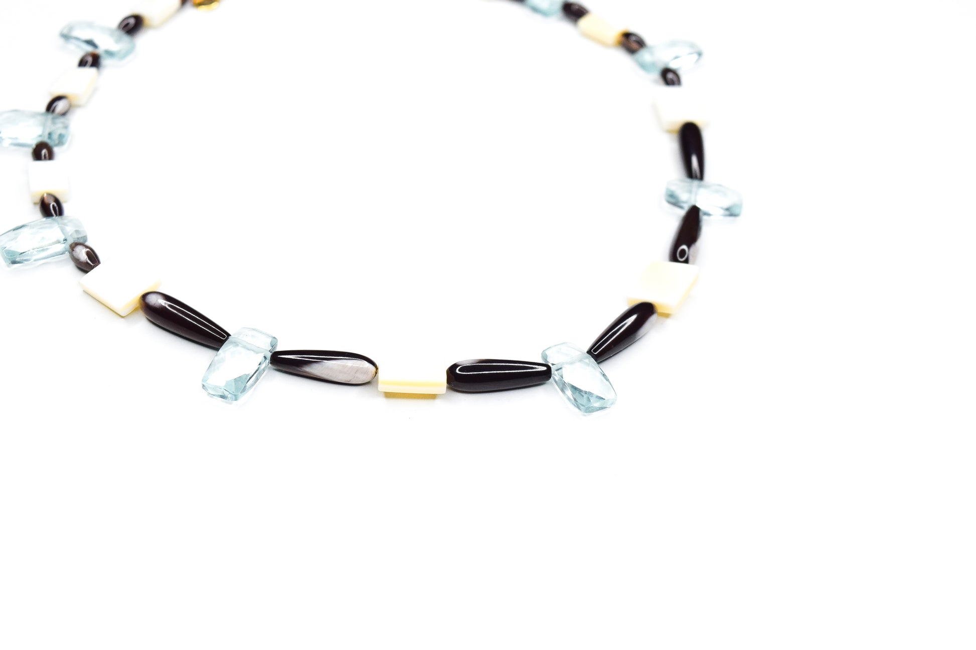 EXANTUS_ICYBLUEGLASS_AGATE_MOTHER-OF-PEARLNECKLACE- by Ayiti Cherie