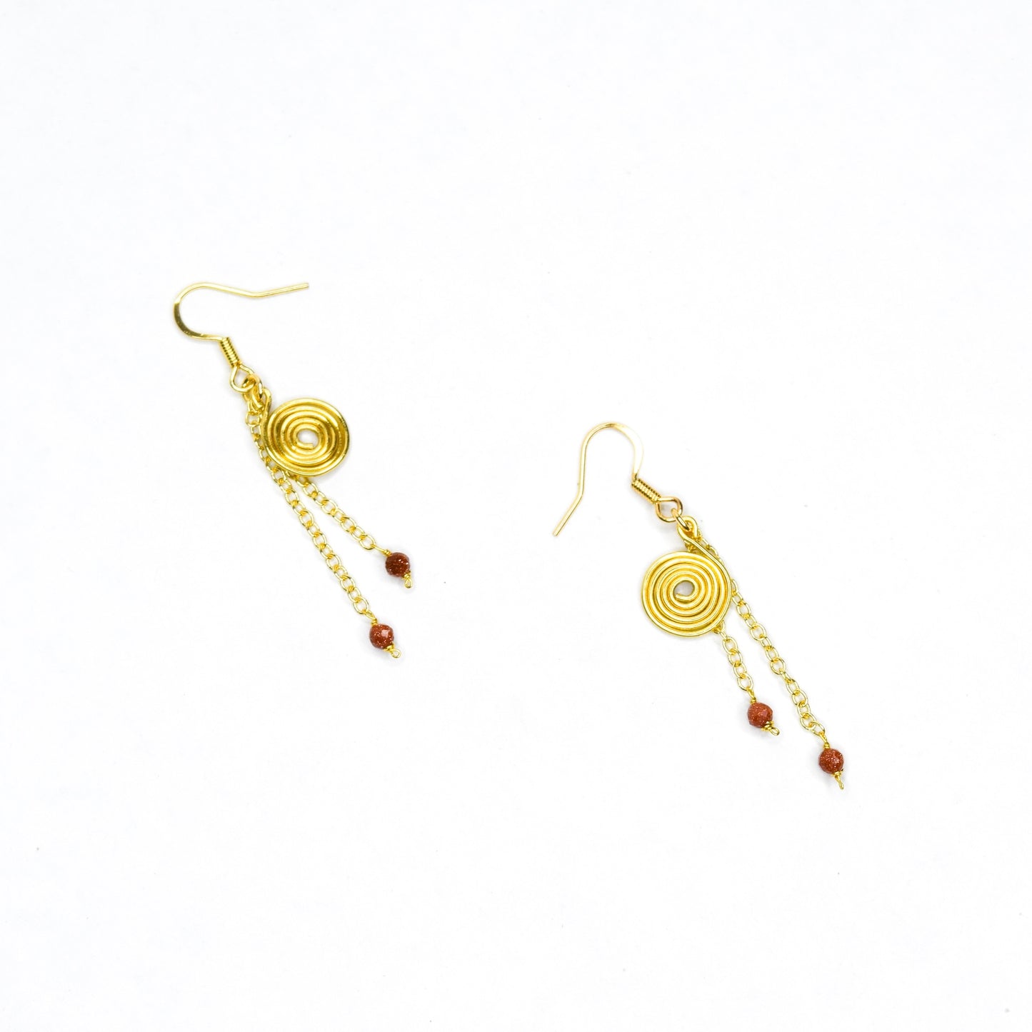 GAELLEGOLDANDGOLDSTONEEARRINGSBYAYITICHERIE