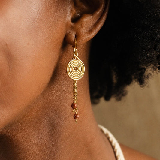 GAELLEGOLDANDGOLDSTONEEARRINGSBYAYITICHERIE