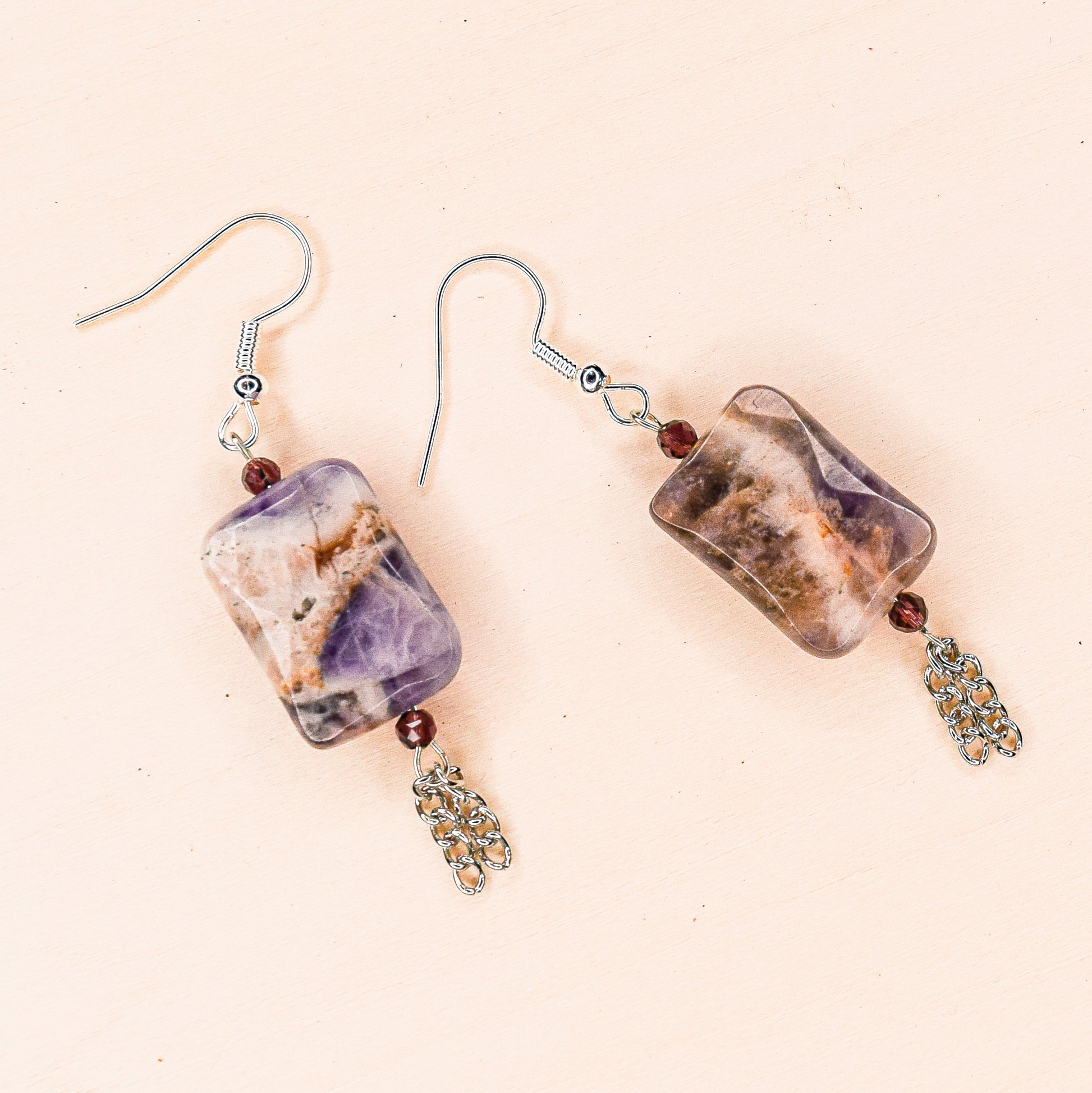 Handcrafted with Amethyst beads for elegant, refined style by Ayiti Chérie. Haitian-inspired, lifestyle brand