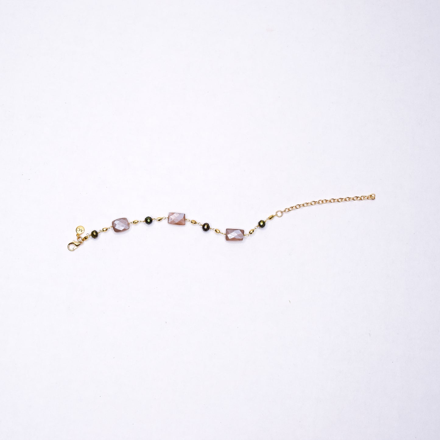 KATTIA CHALCEDONY_PYRITE BRACELET BY AYITI CHERIE