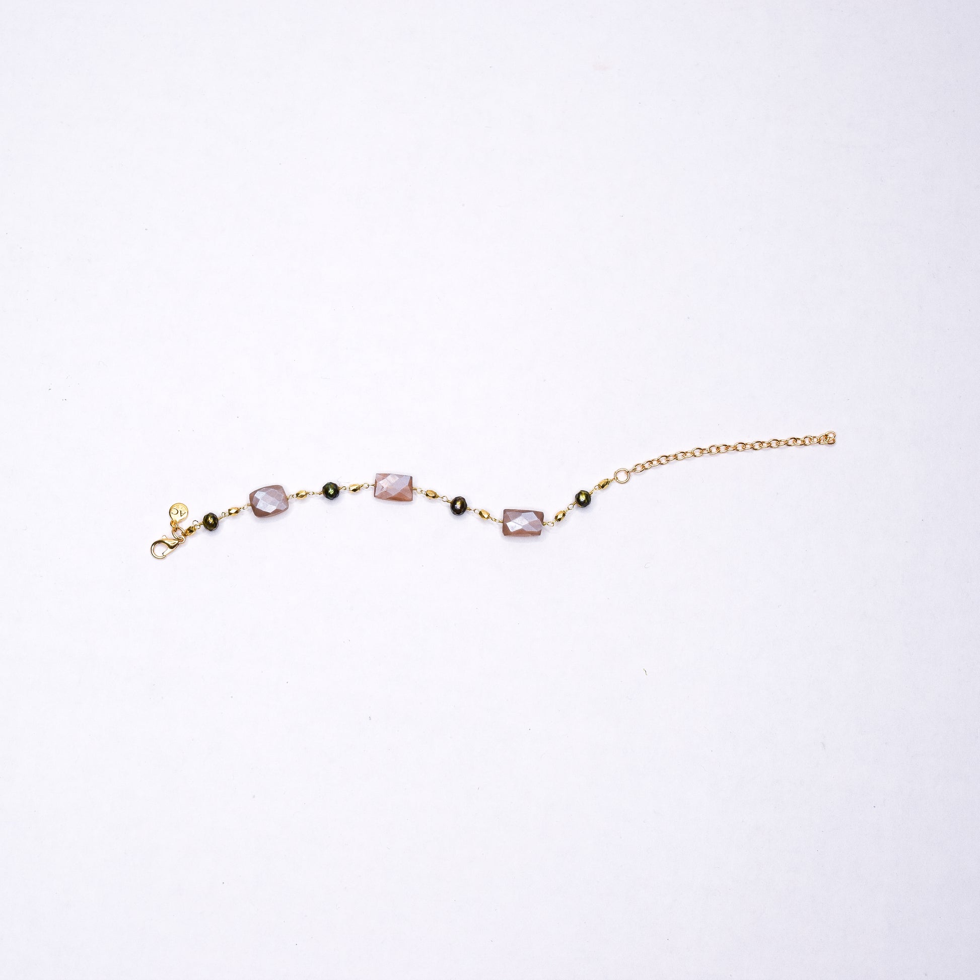 KATTIA CHALCEDONY_PYRITE BRACELET BY AYITI CHERIE