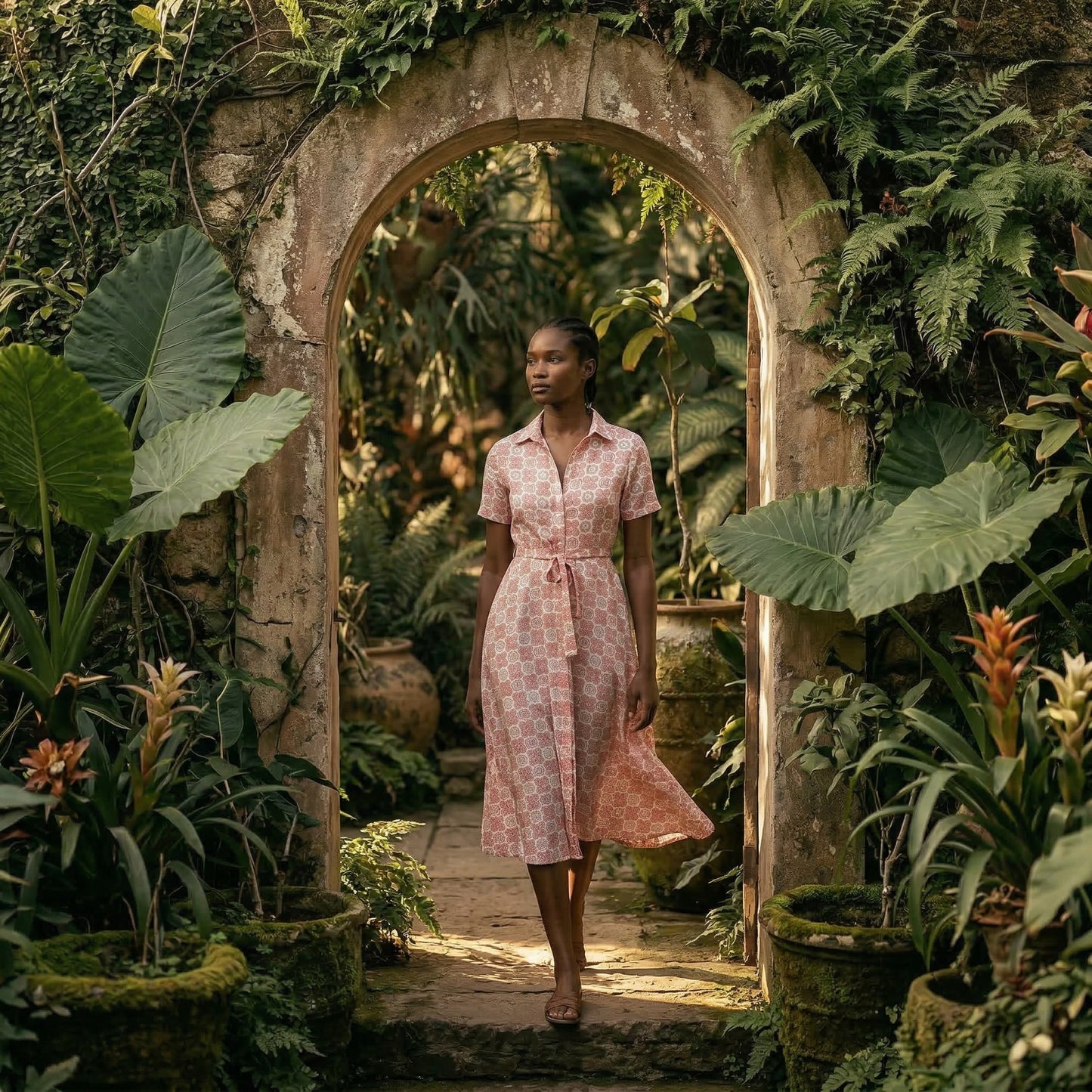 The Evelyn Dress in Voodoo Tile