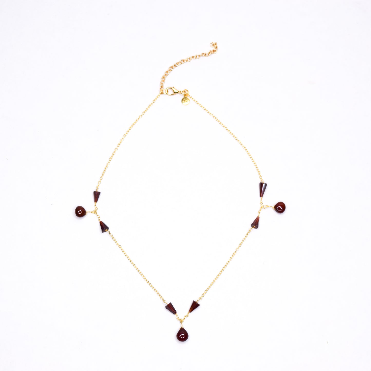 MARGALIE GARNET_GOLD NECKLACE BY AYITI CHERIE-2
