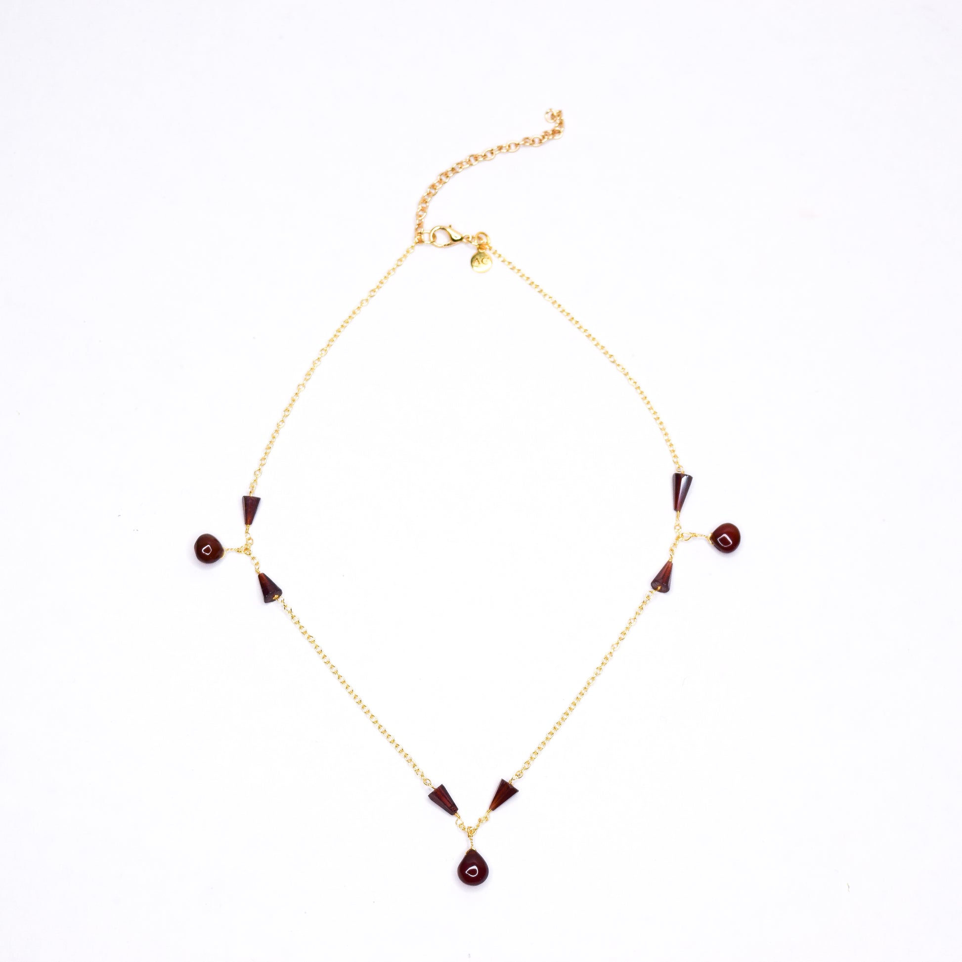 MARGALIE GARNET_GOLD NECKLACE BY AYITI CHERIE-2
