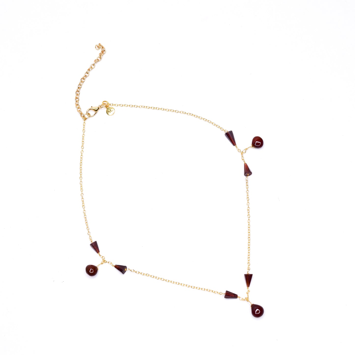 MARGALIE GARNET_GOLD NECKLACE BY AYITI CHERIE-3