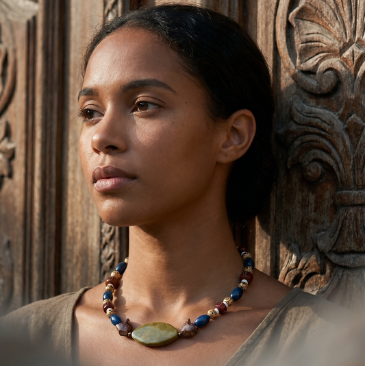MELINE_JADE_TIBETANBEADS_SHELL_JASPERNECKLACEBYAYITICHERIE-9
