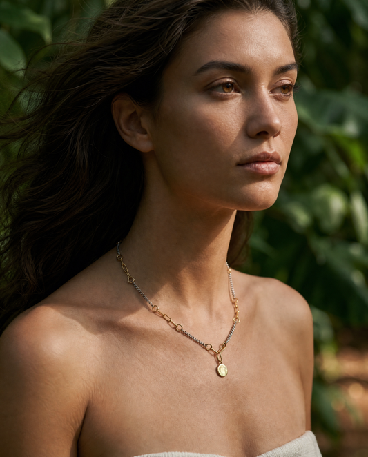 NADEGE MIXED METALS ECKLACEBY AYITI CHERIE