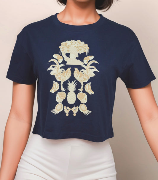 Market Canvas Tee in Navy