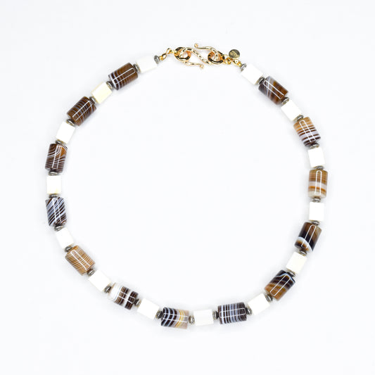 ONISE_AGATE_MOTHER-OF-PEARLNECKLACE by Ayiti Cherie