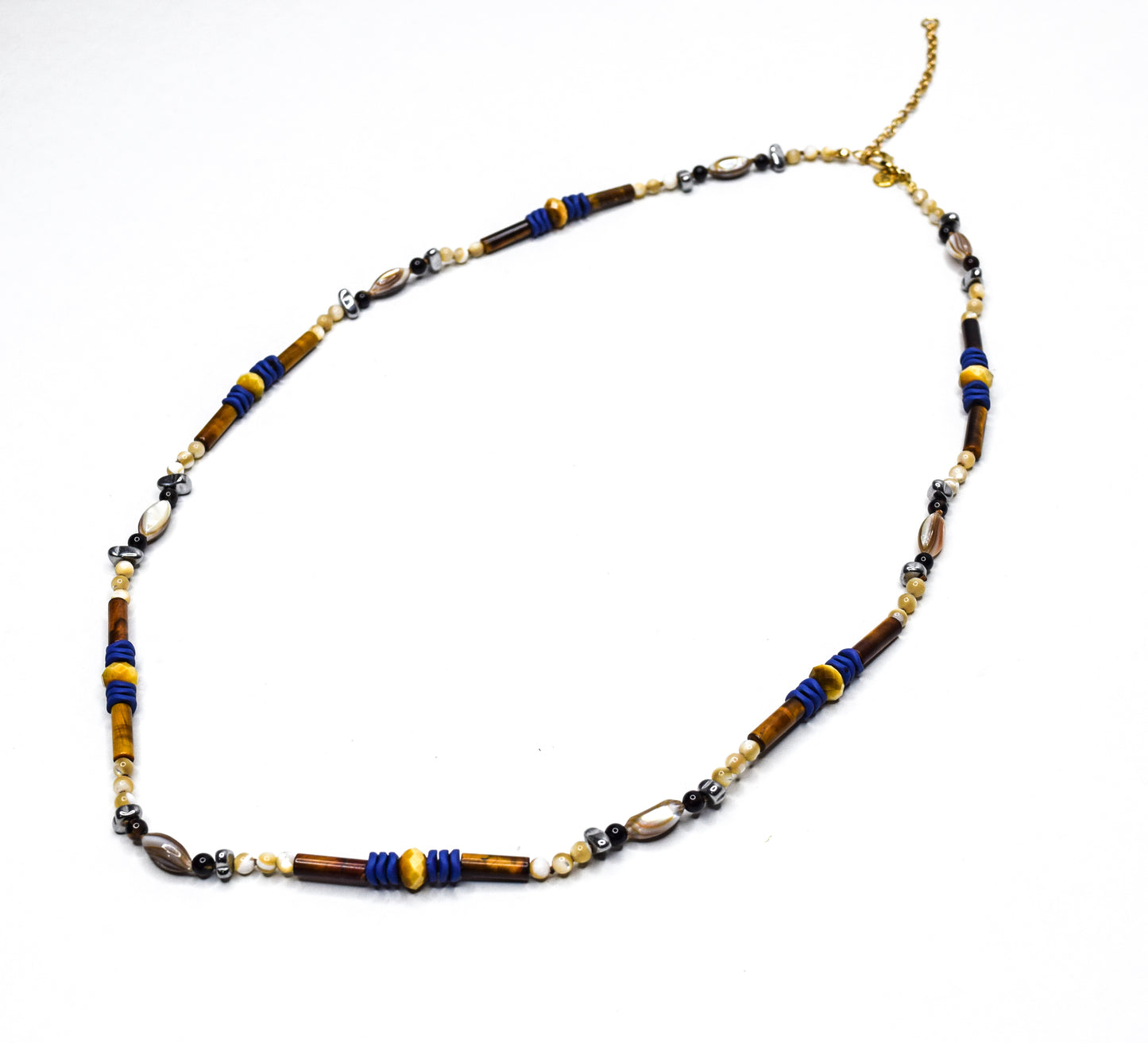PIYA_SHELL_TIGERSEYE_HEMATITE_AGATENECKLACEBYAYITICHERIE
