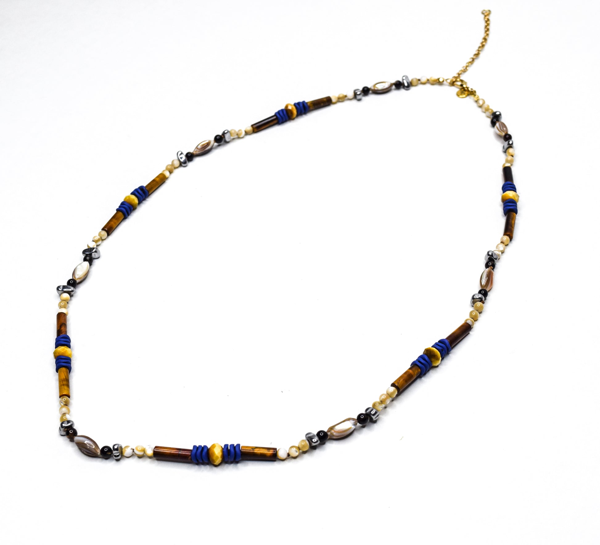 PIYA_SHELL_TIGERSEYE_HEMATITE_AGATENECKLACEBYAYITICHERIE