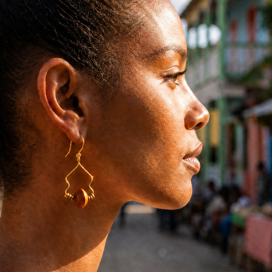 TAFIA_WOOD_METAL_BRASS EARRINGS BY AYITI CHERIE