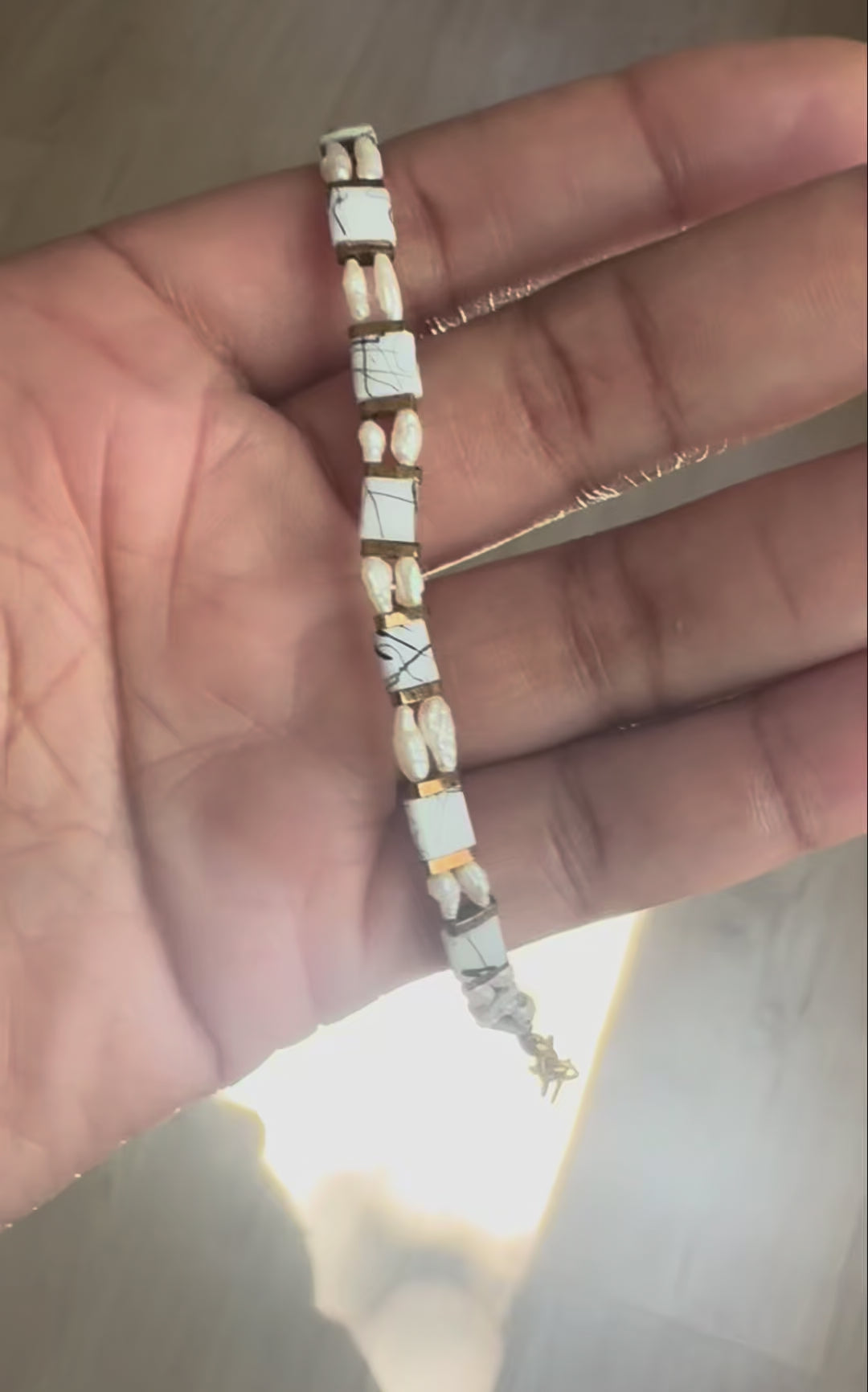 Ti Trezo Bracelet Design -  Tila beads with lustrous Freshwater pearls_Design3