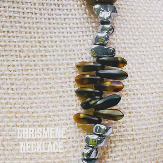 Handcrafted with flex wire, featuring jasper, hematite, & glass beads for elegant, refined style by Ayiti Chérie. Haitian-inspired, lifestyle brand