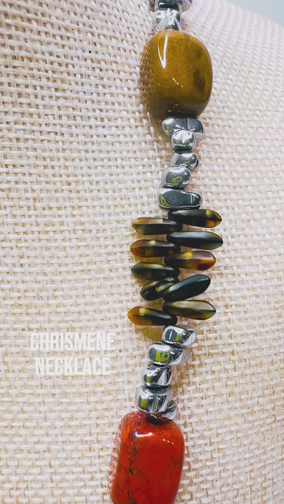 Handcrafted with flex wire, featuring jasper, hematite, & glass beads for elegant, refined style by Ayiti Chérie. Haitian-inspired, lifestyle brand