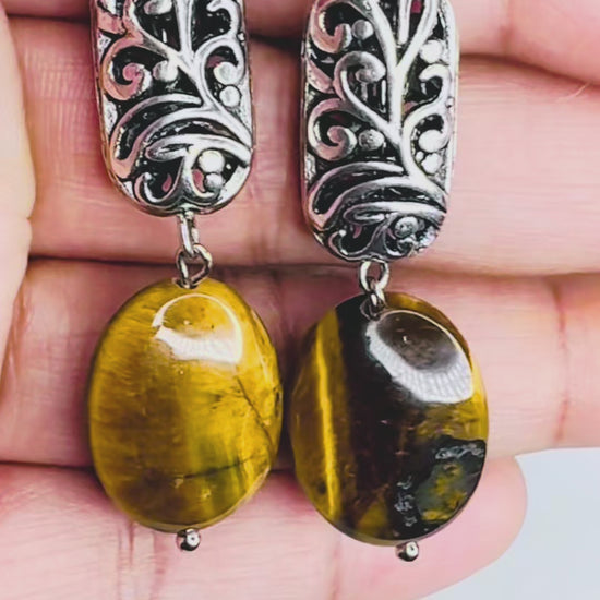 FRANCILATIGERSEYEEARRINGSBYAYITICHERIE