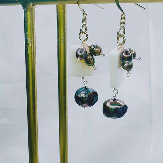 DJOULINE_MOTHER-OF-PEARL_PEARLEARRINGS By Ayiti Cherie