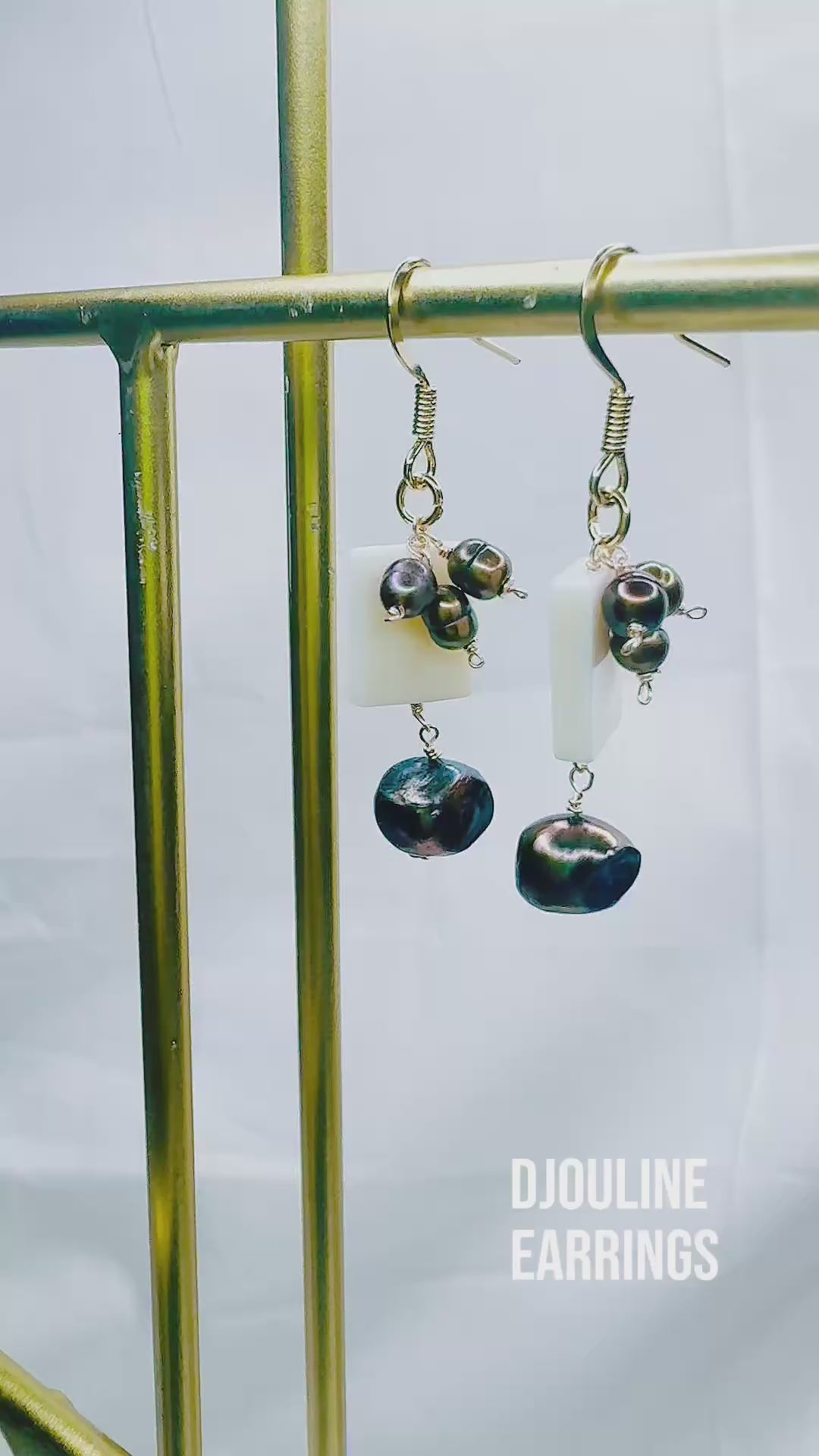 DJOULINE_MOTHER-OF-PEARL_PEARLEARRINGS By Ayiti Cherie
