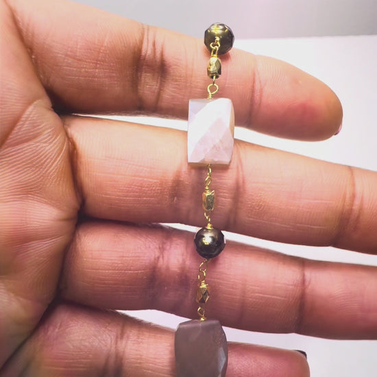KATTIA CHALCEDONY_PYRITE BRACELET BY AYITI CHERIE