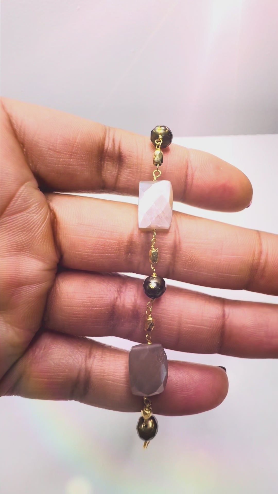 KATTIA CHALCEDONY_PYRITE BRACELET BY AYITI CHERIE