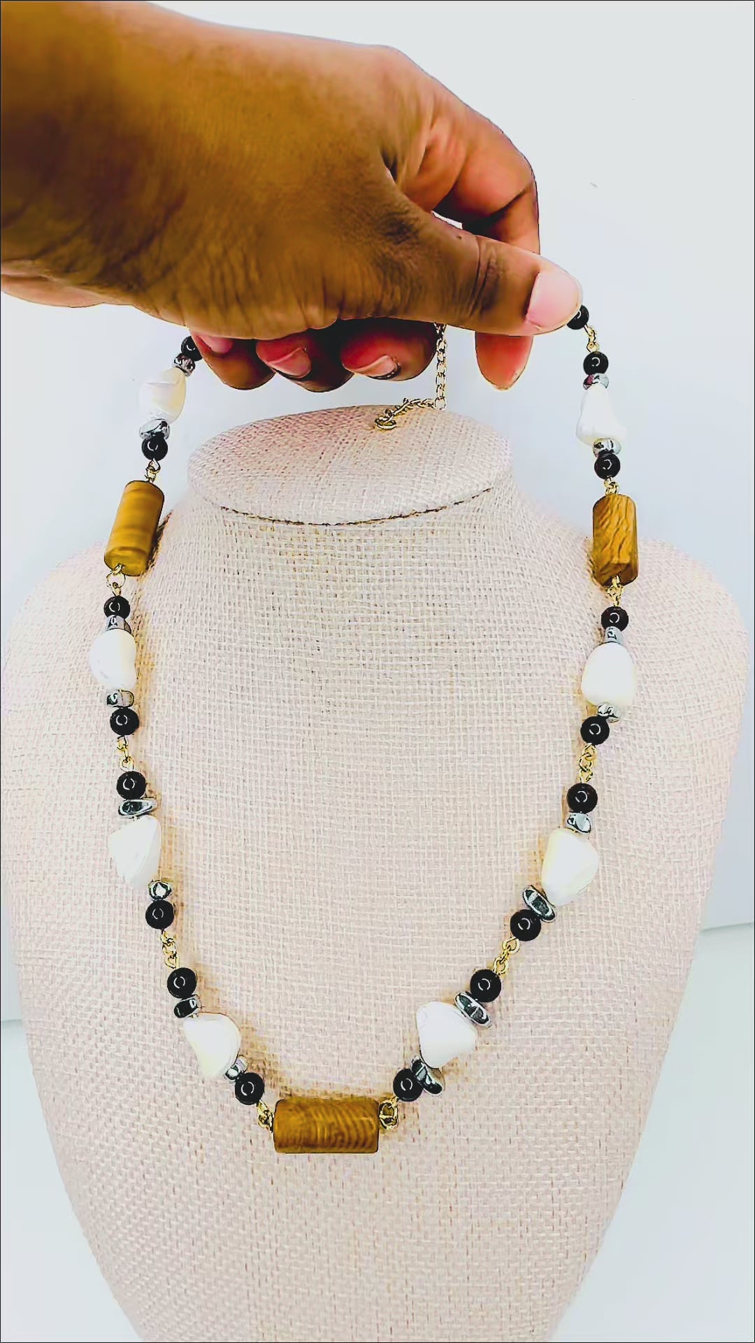 DYELA_SHELL_JASPER_GARNET_HEMATITE NECKLACE BY AYITI CHERIE-1
