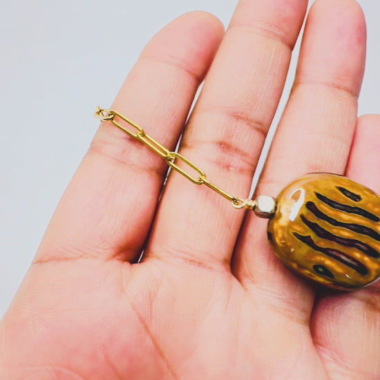 MICHAELLE CERAMIC PENDANT BRACELET BY AYITI CHERIE
