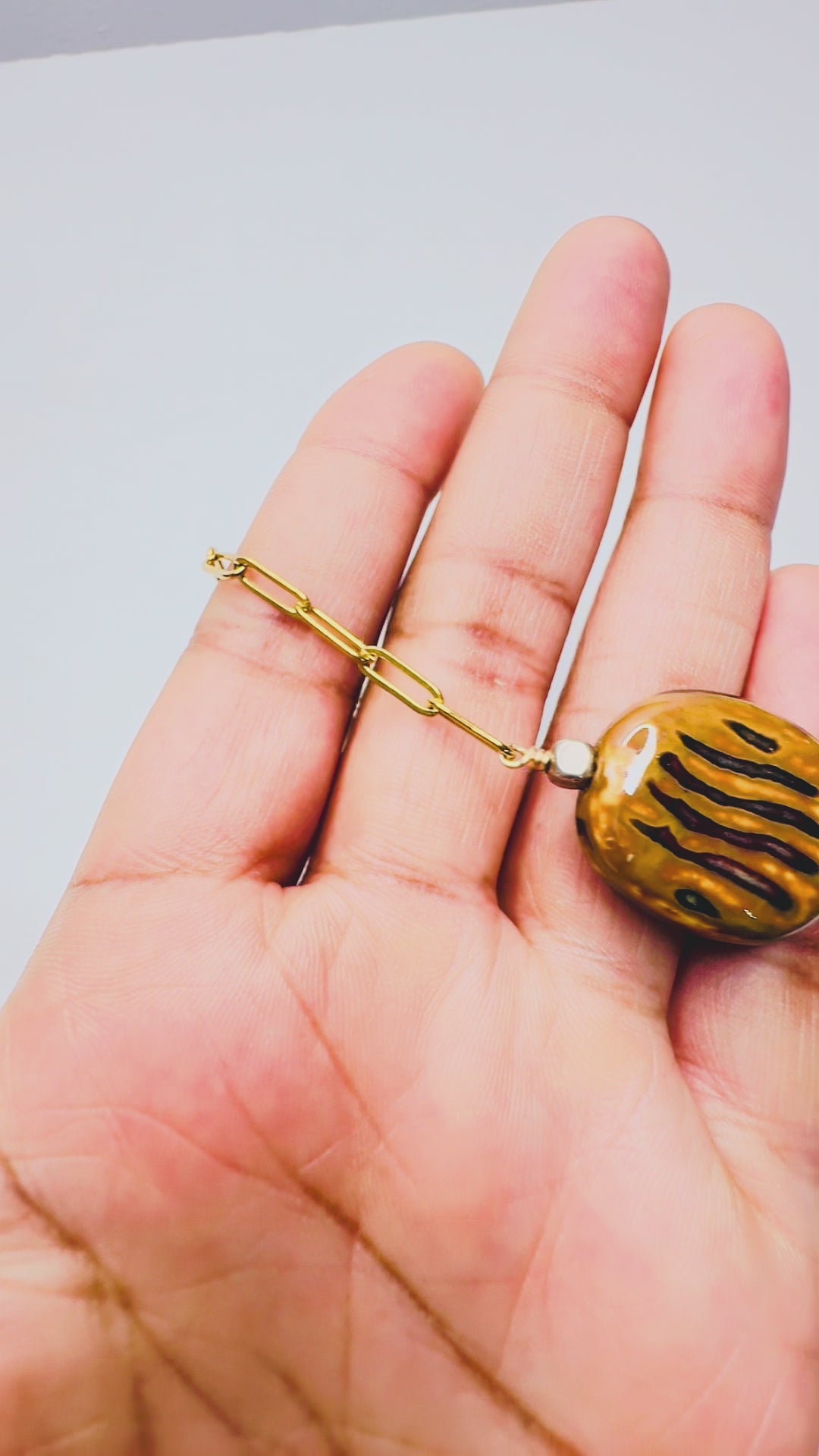 MICHAELLE CERAMIC PENDANT BRACELET BY AYITI CHERIE