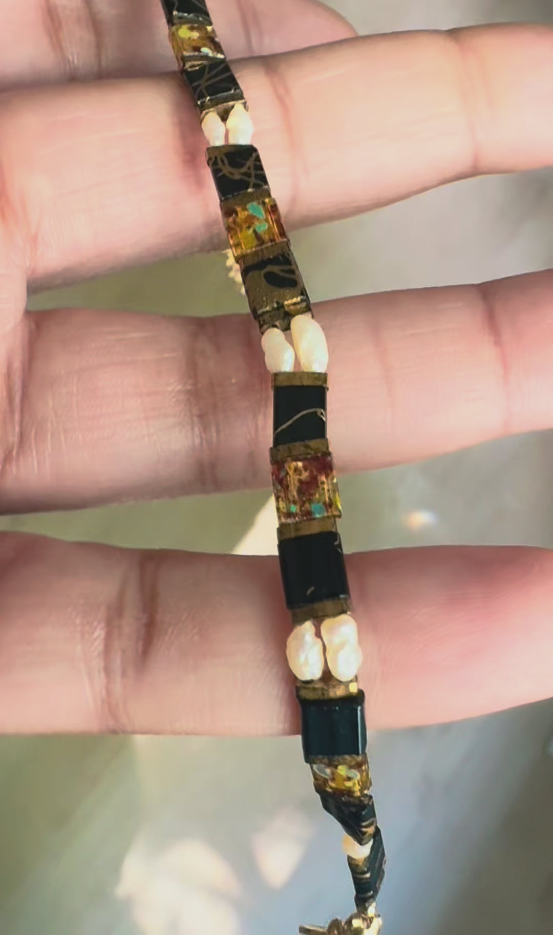 Ti Trezo Bracelet Design -  Tila beads with lustrous Freshwater pearls_Design