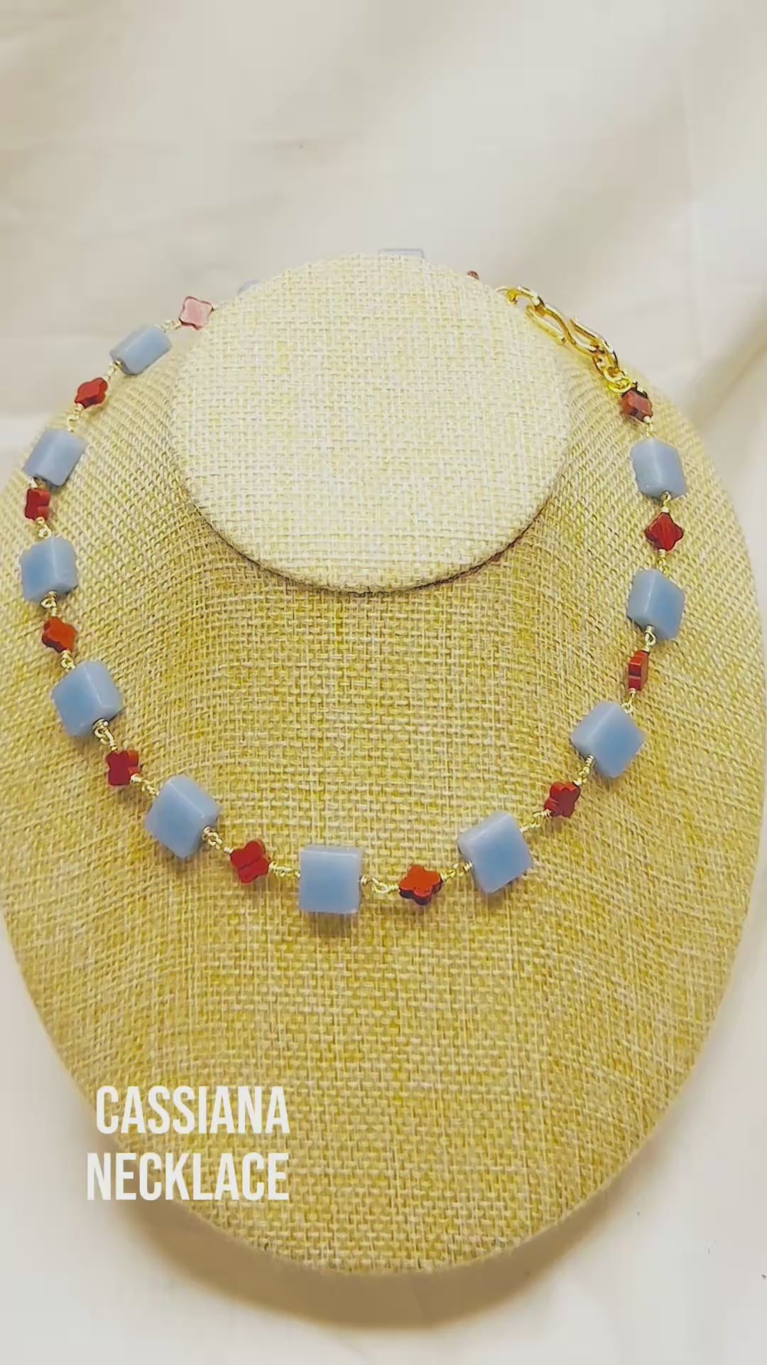 CASSIANA_ANGELITE_REDJASPERNECKLACE by Ayiti Cherie