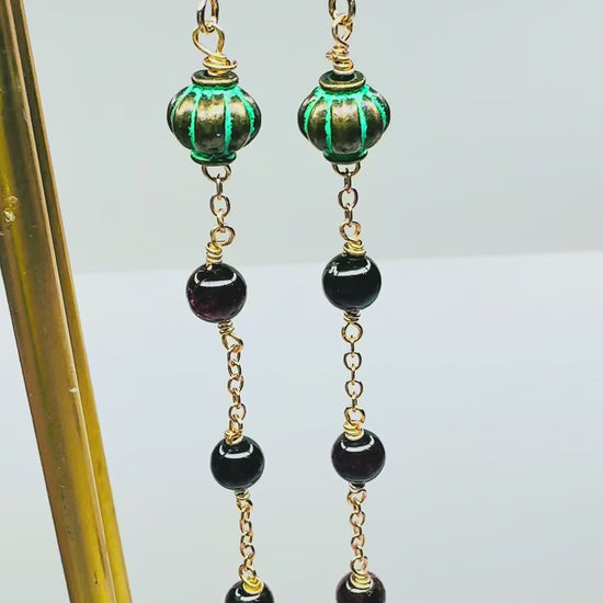 Margot_Metal_Lantern_Garnet_Earrings_by_Ayiti_Cherie