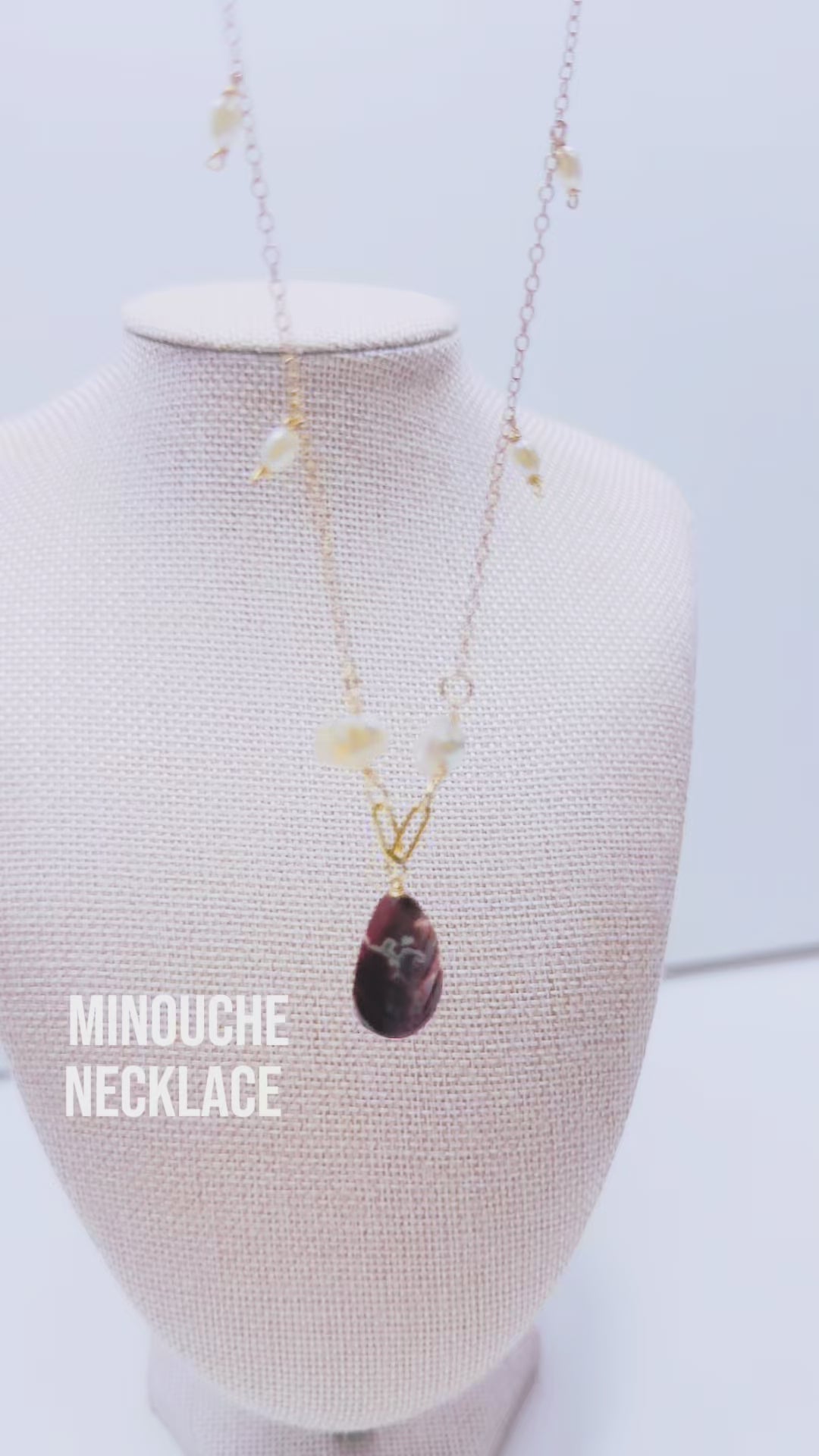 Handcrafted necklace- Pearl and Jasper beads for refined, modern elegance. Haitian-inspired, lifestyle brand